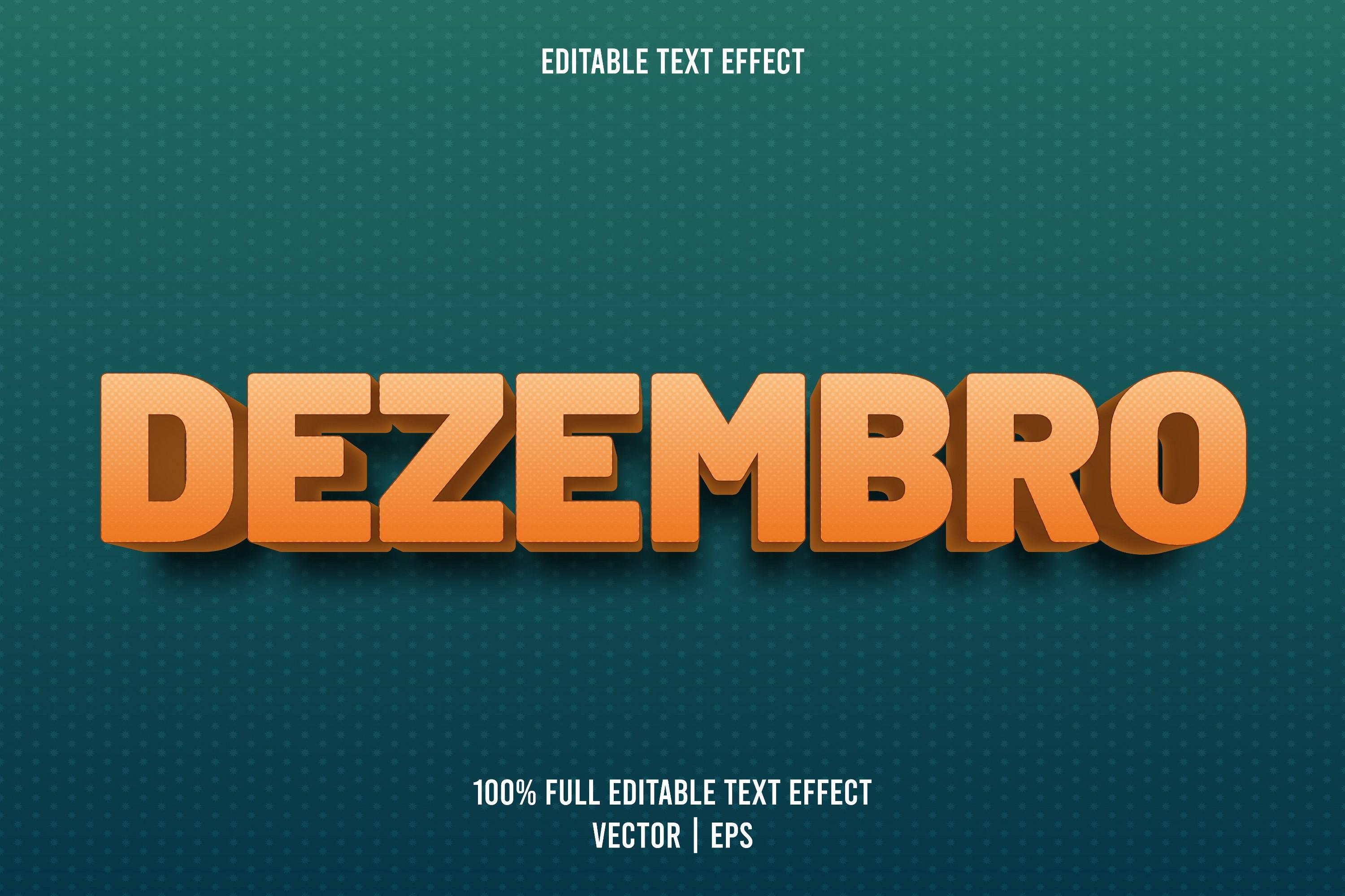 Dezembro Editable Text Effect