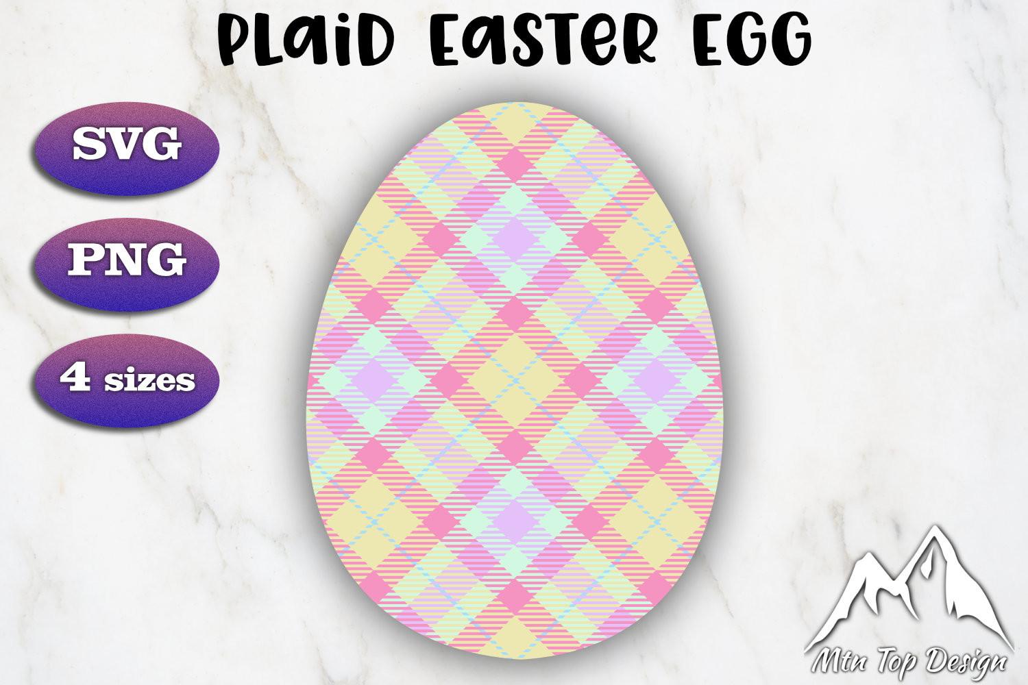 Spring Yellow Tartan Plaid Easter Egg