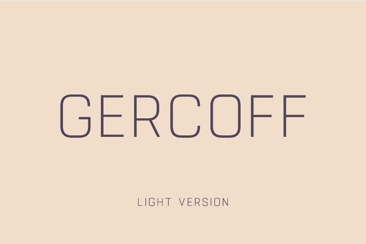 Gercoff Light Font