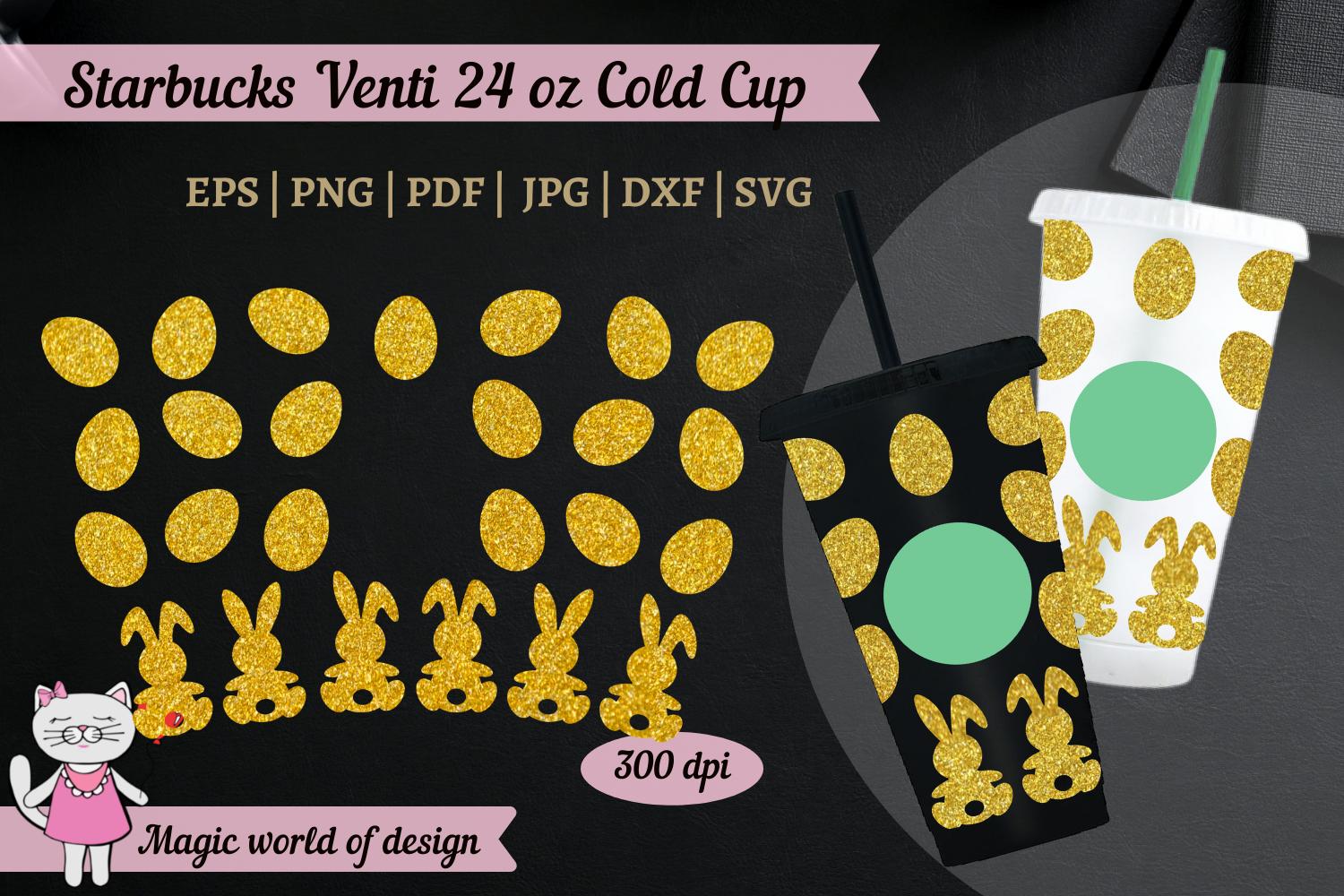 Easter Rabbit SVG Full Wrap Starbucks 24