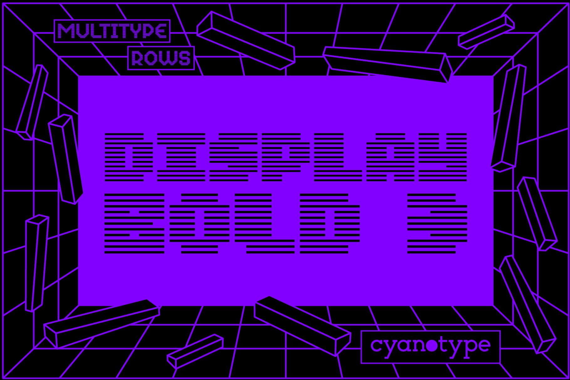 MultiType Rows Display Bold 3 Font