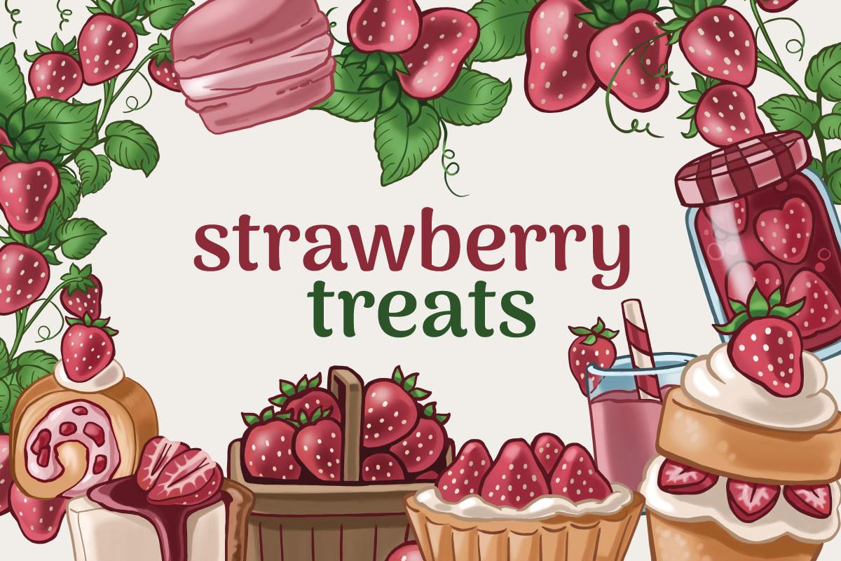 Strawberry Treats Clipart