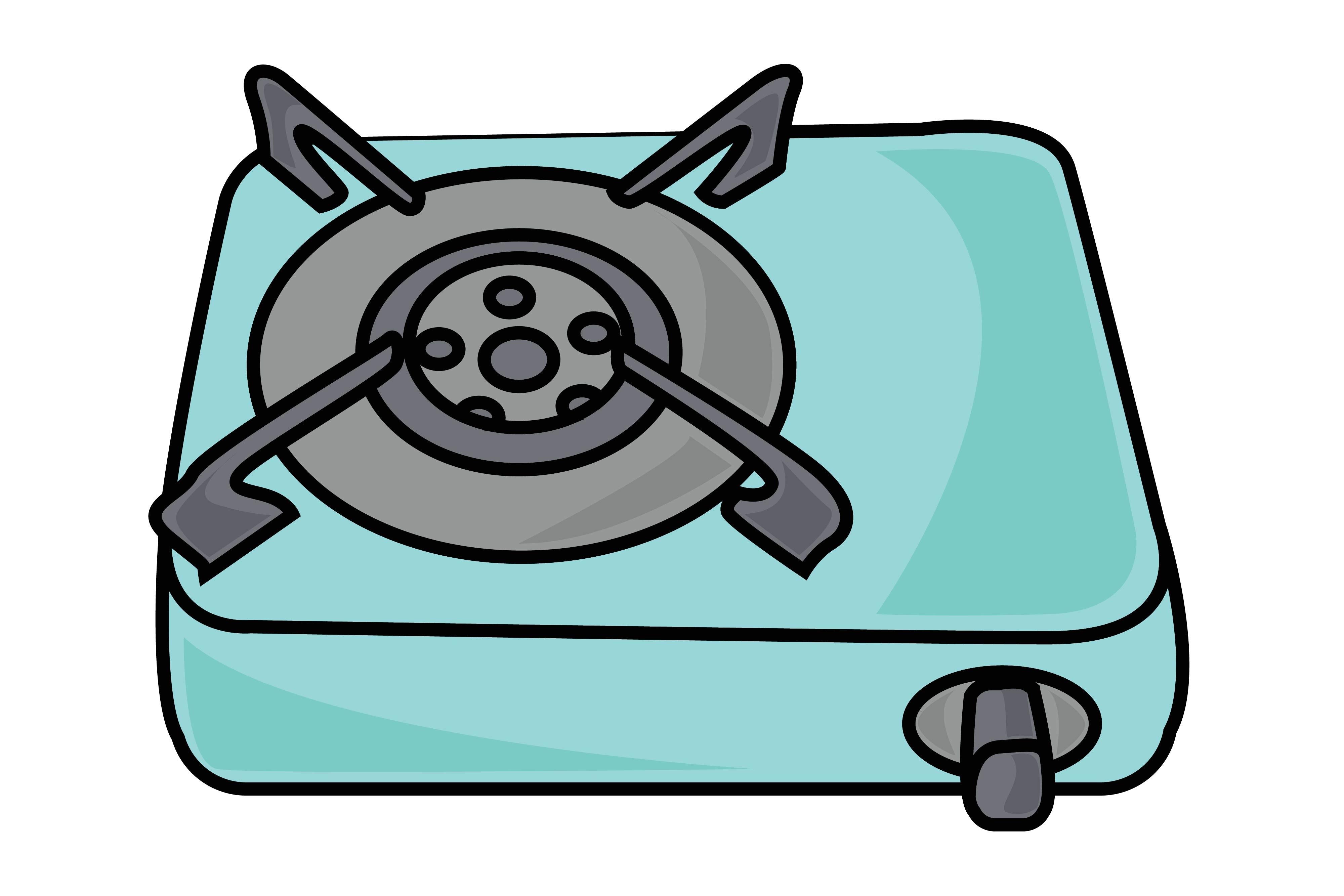 Cooking Stove Sticker Vector