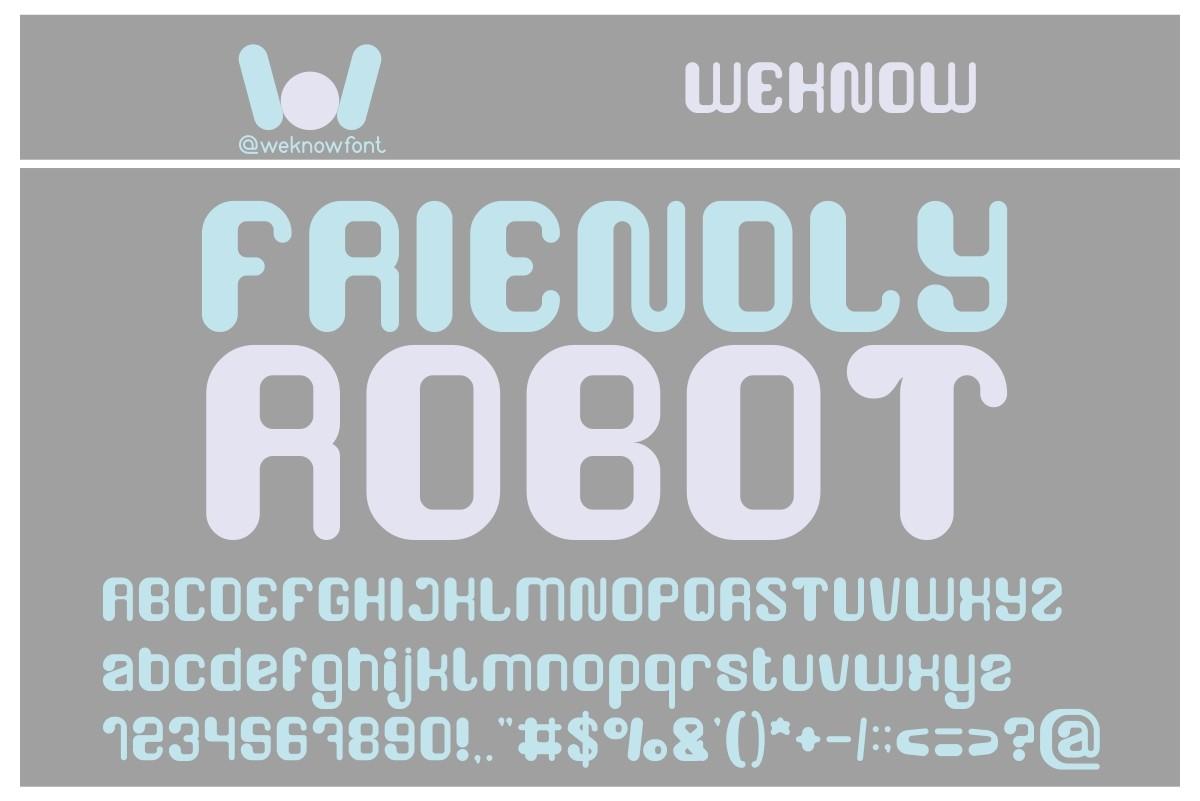 Friendly Robot Font