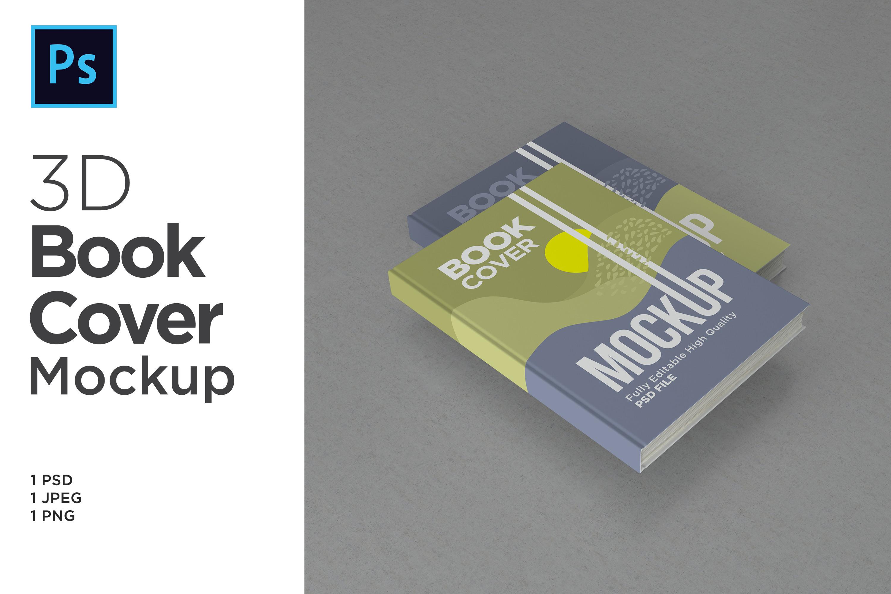 Book Cover Mockup 3d Rendering