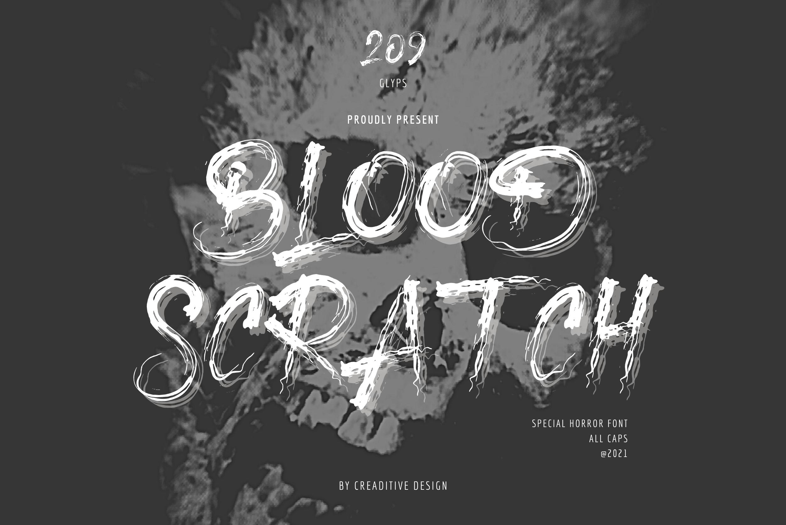 Blood Scratch Font