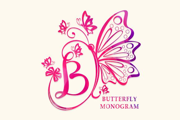 Butterfly Monogram Font