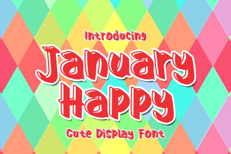 January Happy Font