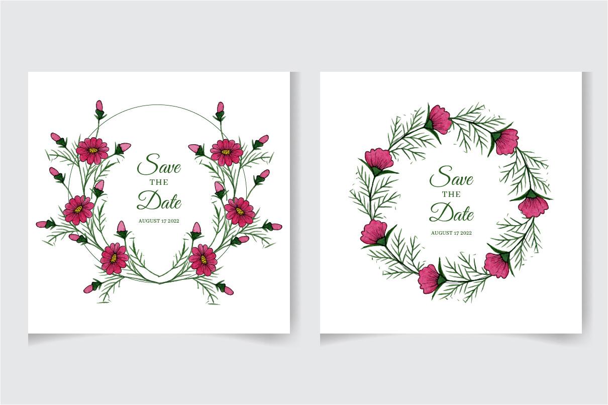 Elegant Watercolor Floral Frame Design 1