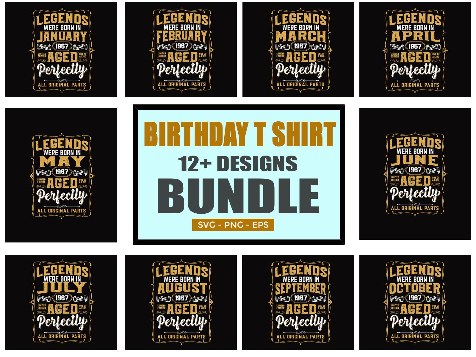 Legends Birthday T Shirt Design