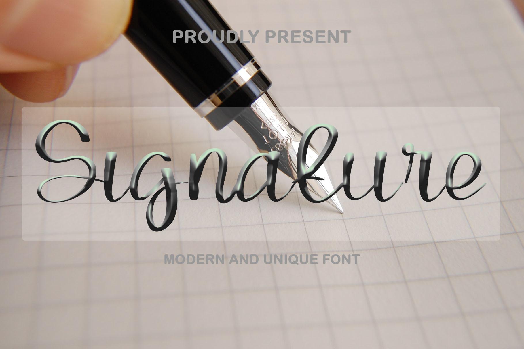 Signature Font