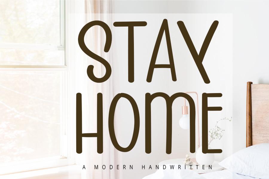 Stay Home Font
