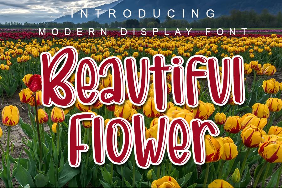 Beautiful Flower Font