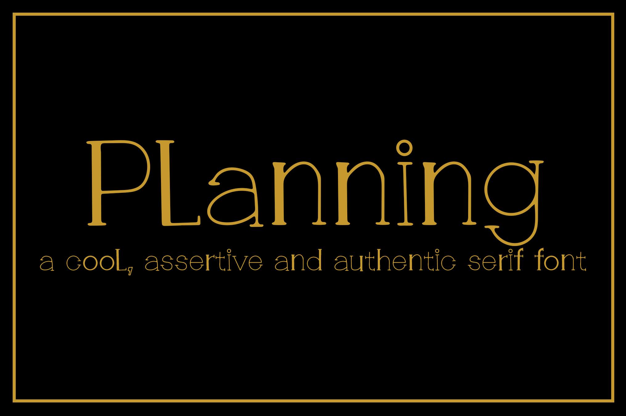 Planning Font