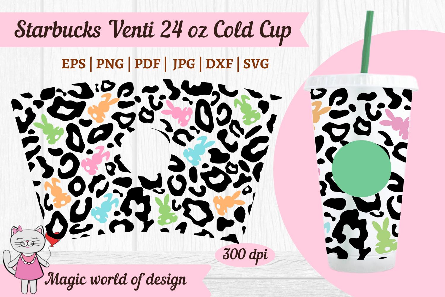 Leopard Easter Bunny Svg Starbucks 24 Oz