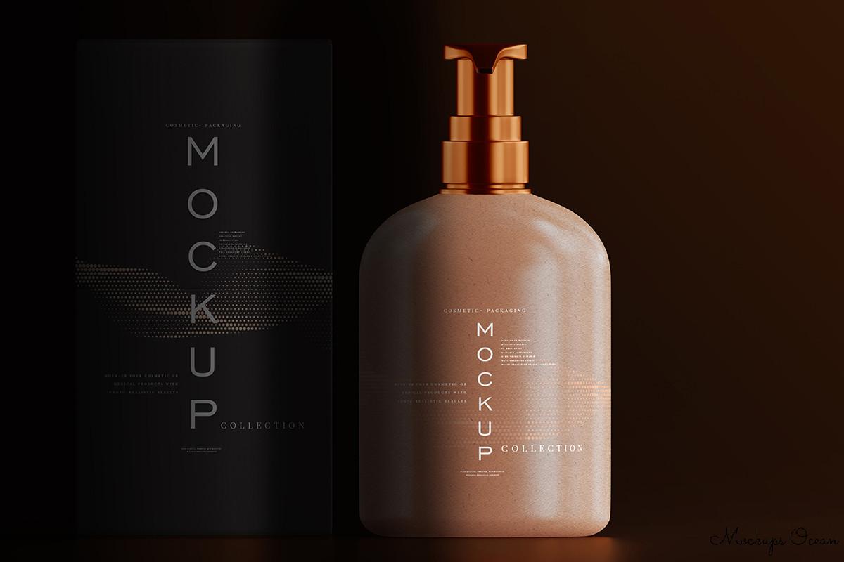 Pump Bottle Box Mockup