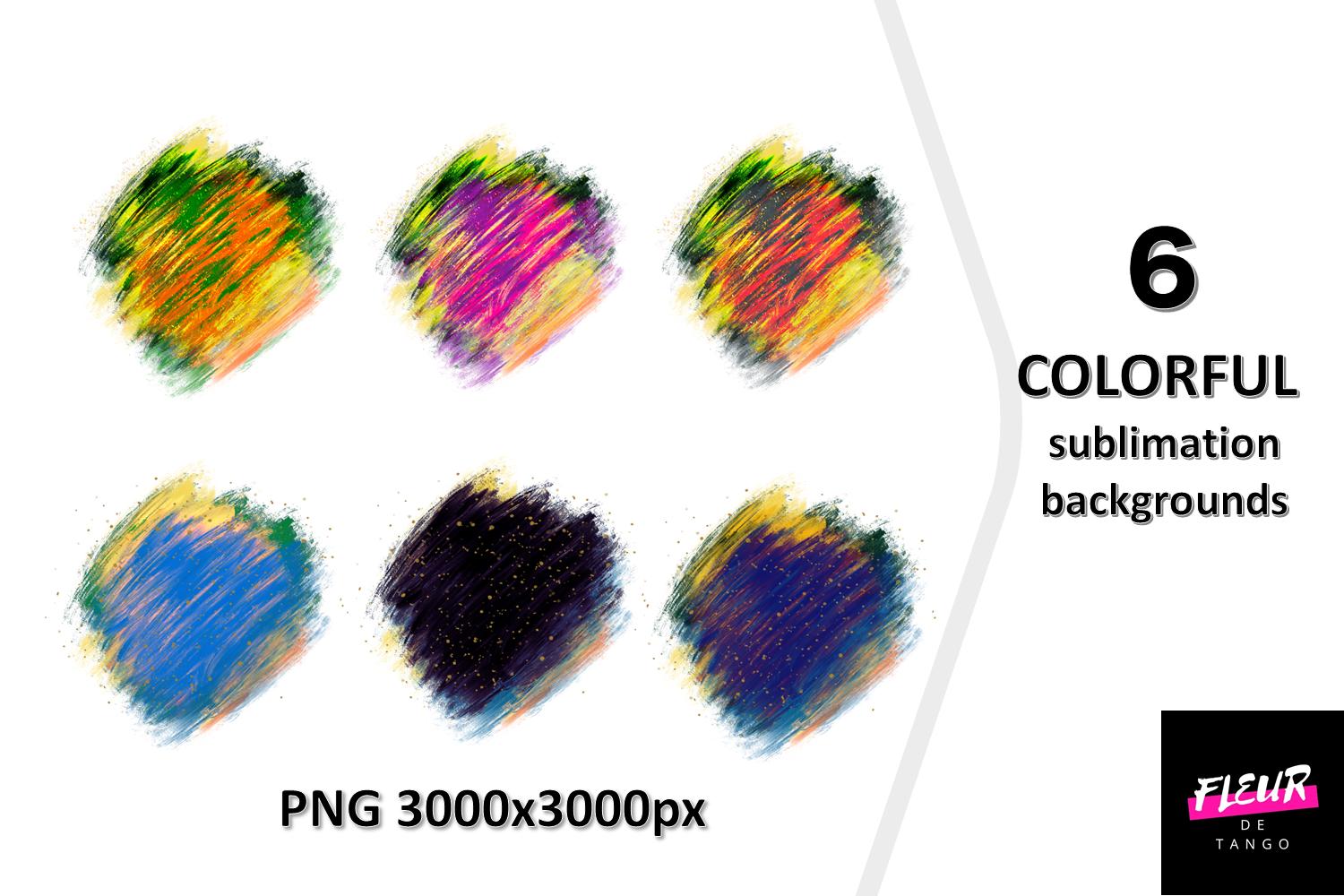 6 COLORFUL Sublimation Backgrounds V.2