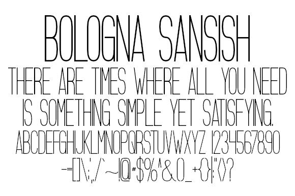 Bologna Sansish Font