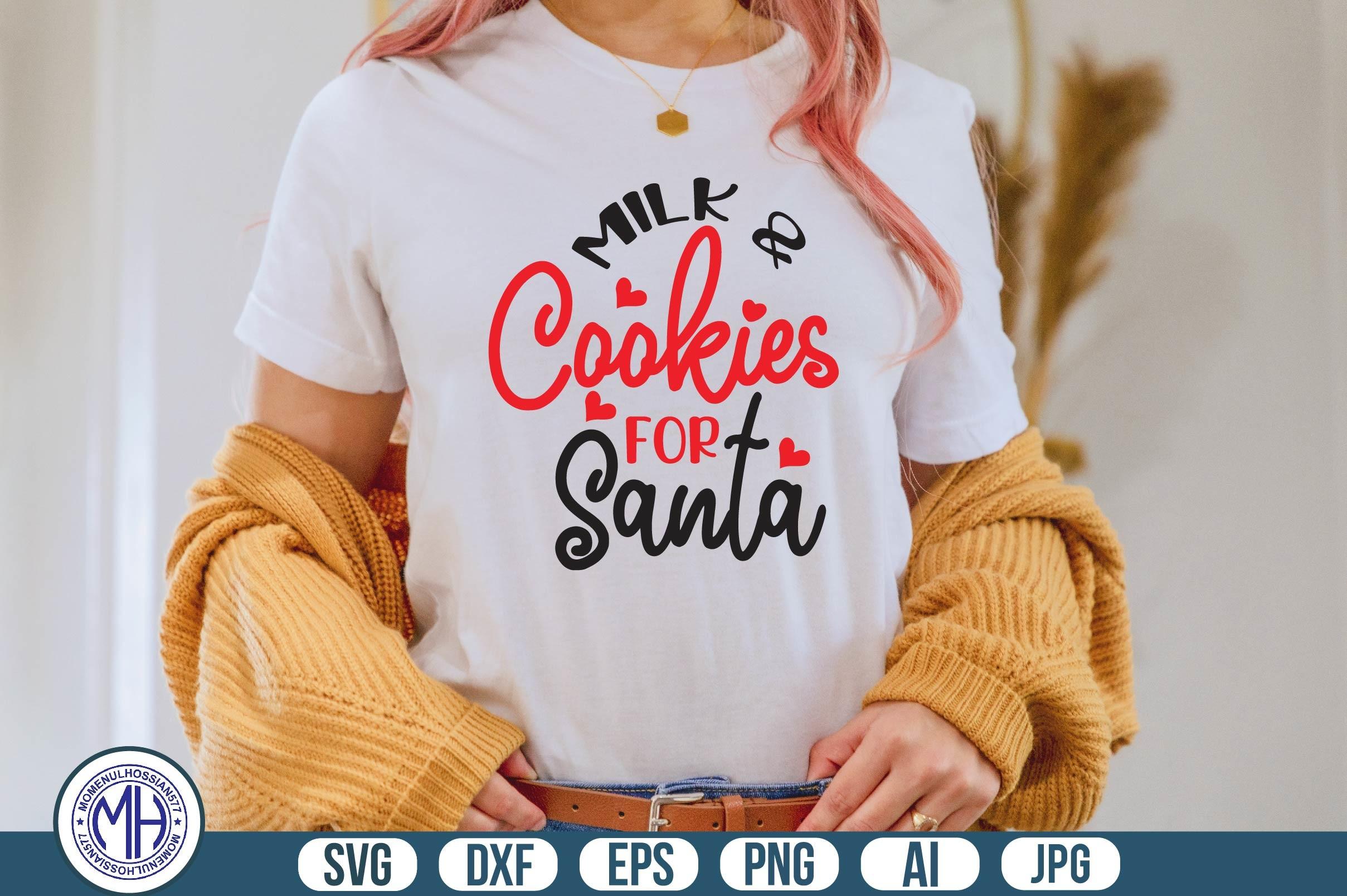 Milk & Cookies for Santa Svg