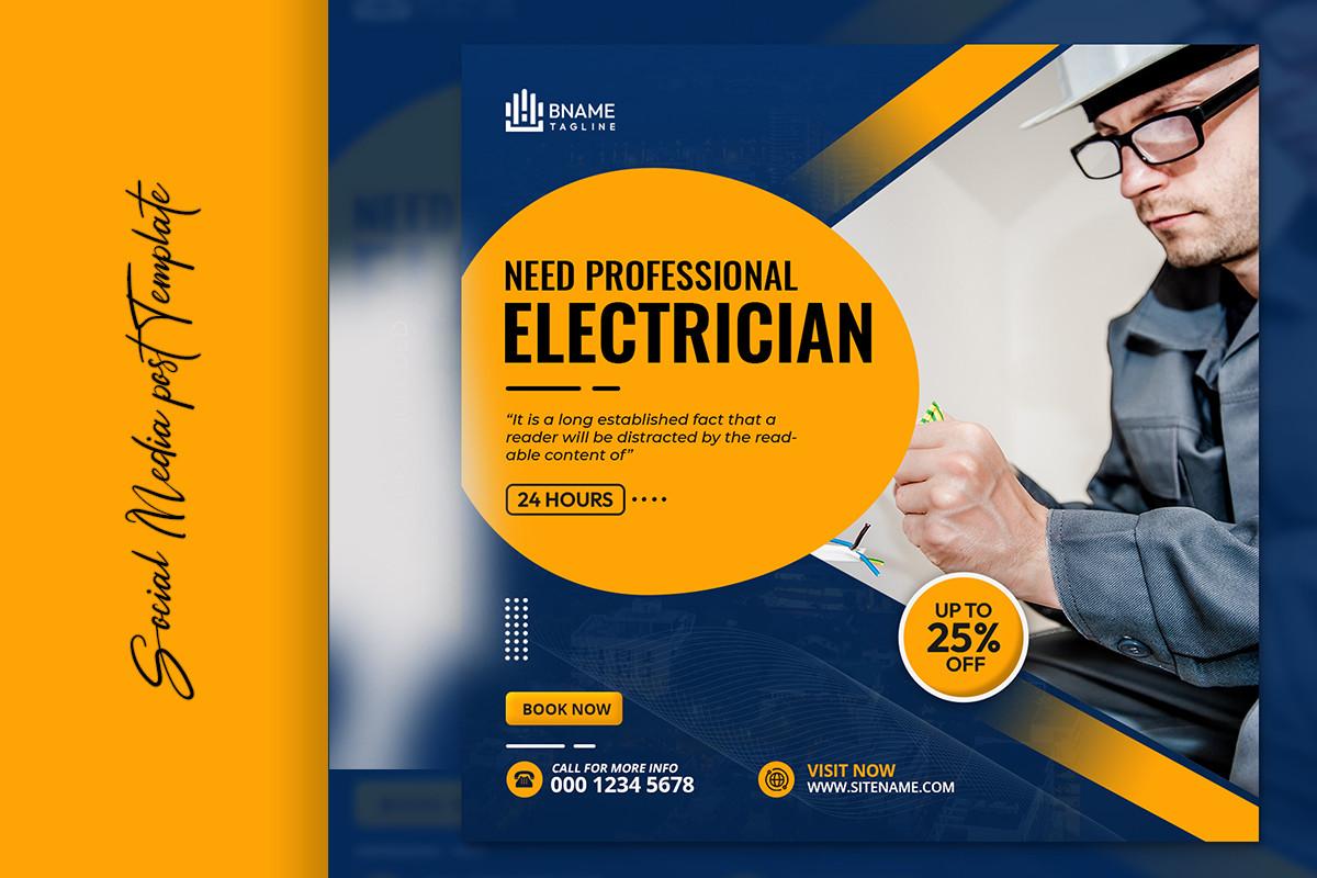 Electrician Service Social Media Post