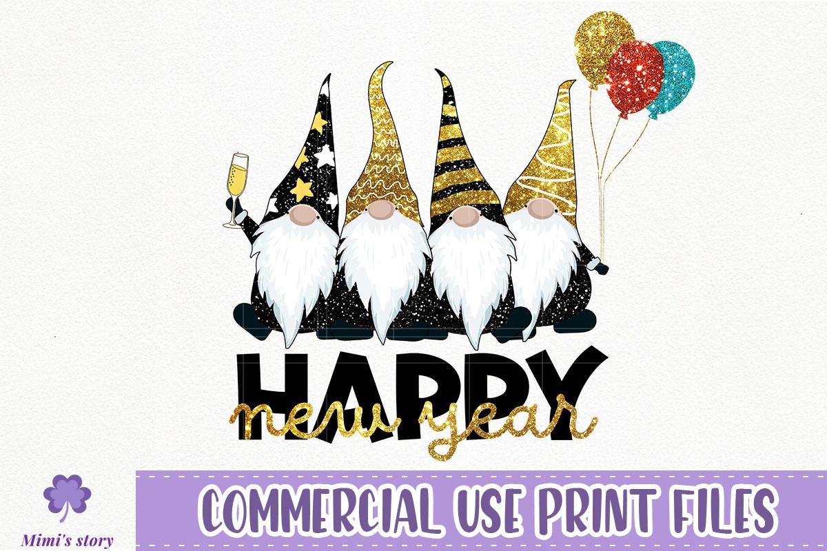Gnomes Happy New Year Sublimation