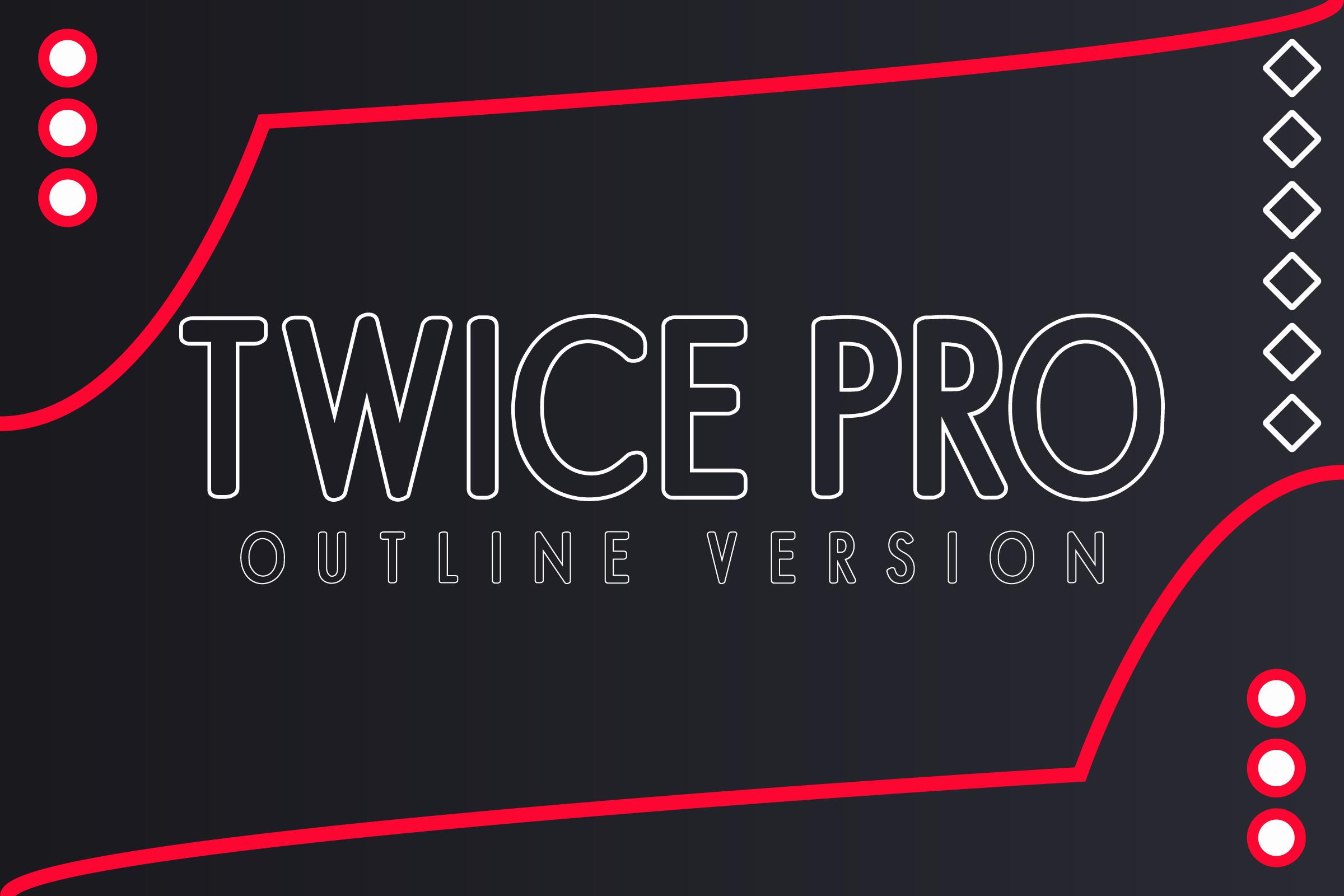 Twice Pro Outline Font