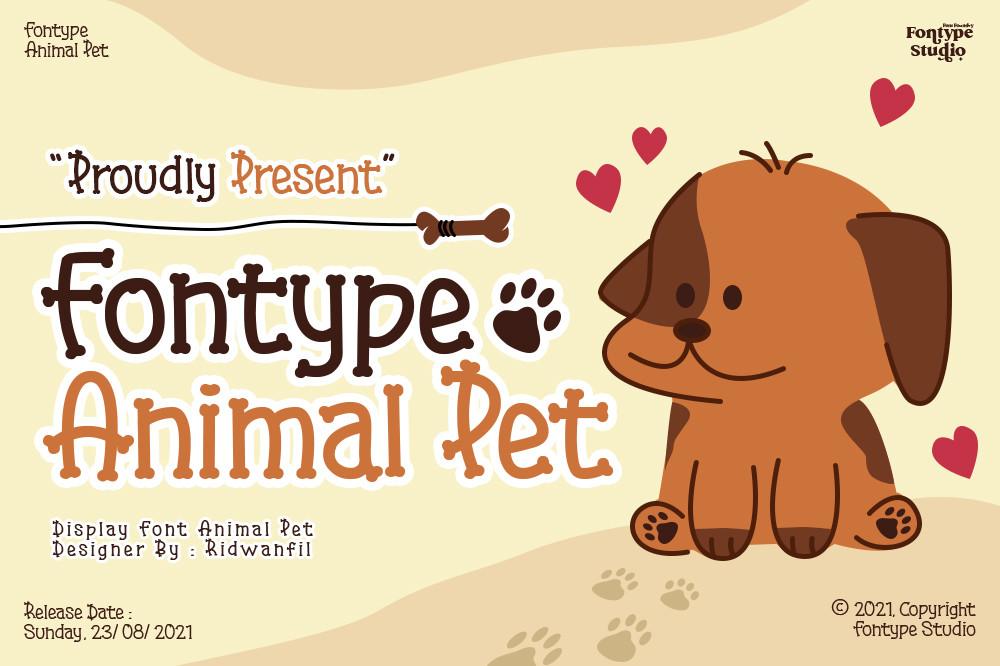 Animal Pet Font