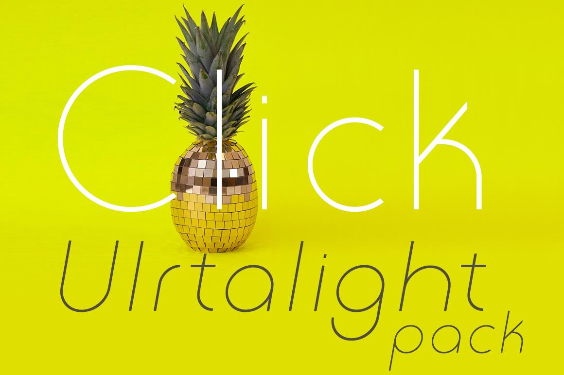 Click Ultralight Pack Font