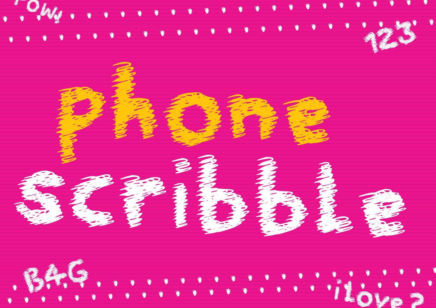 Phone Scribble Font