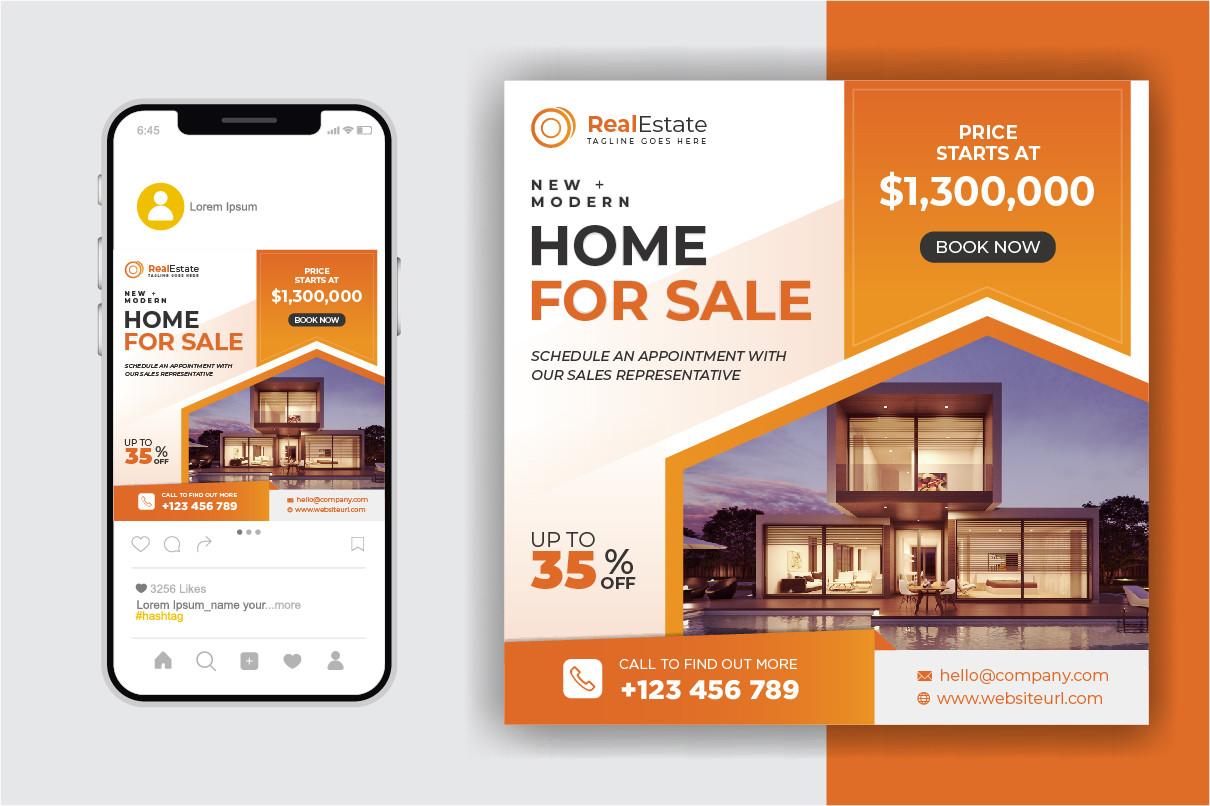 Real Estate Home Sale Social Media Post