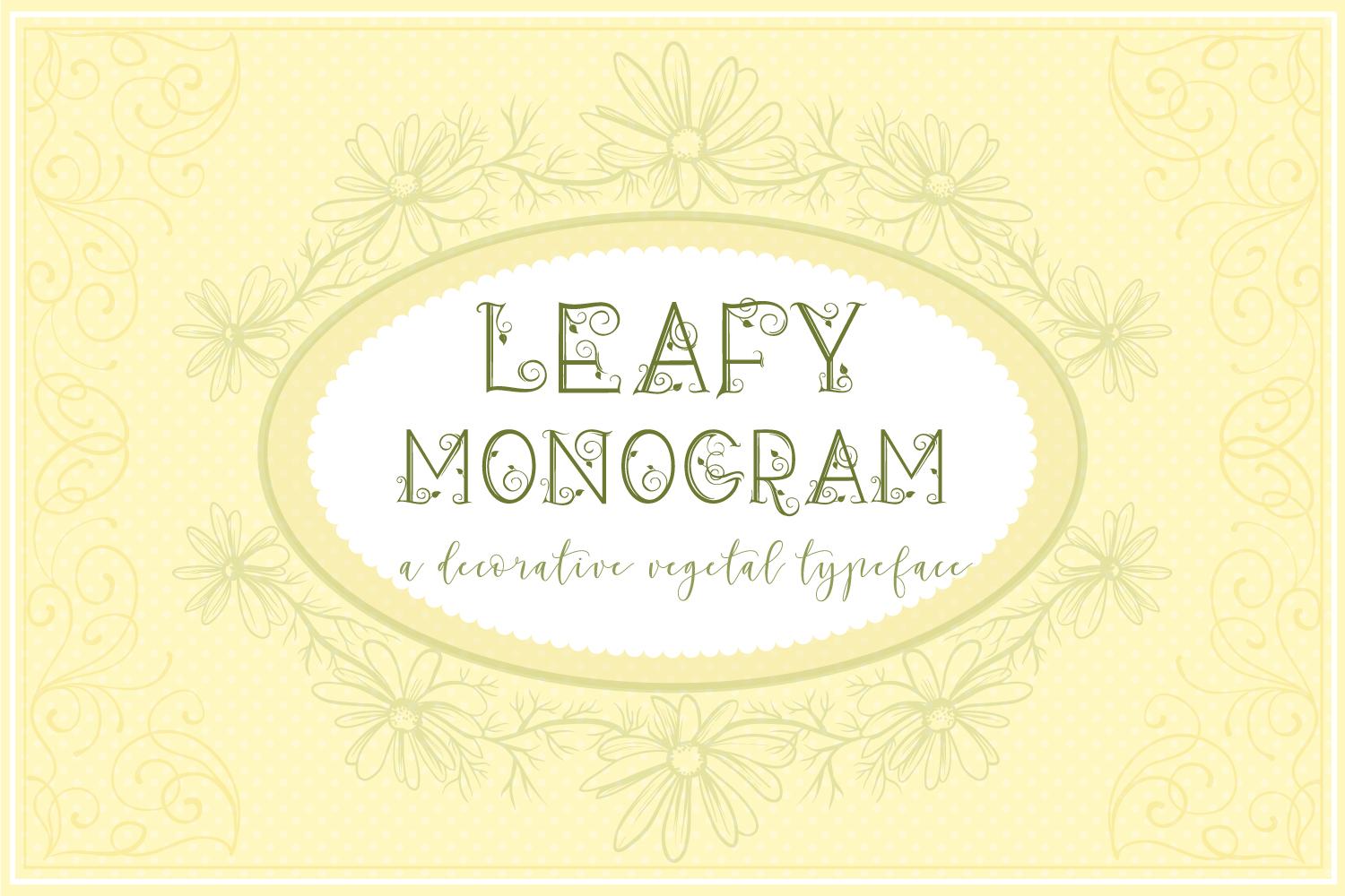 Leafy Monogram Font