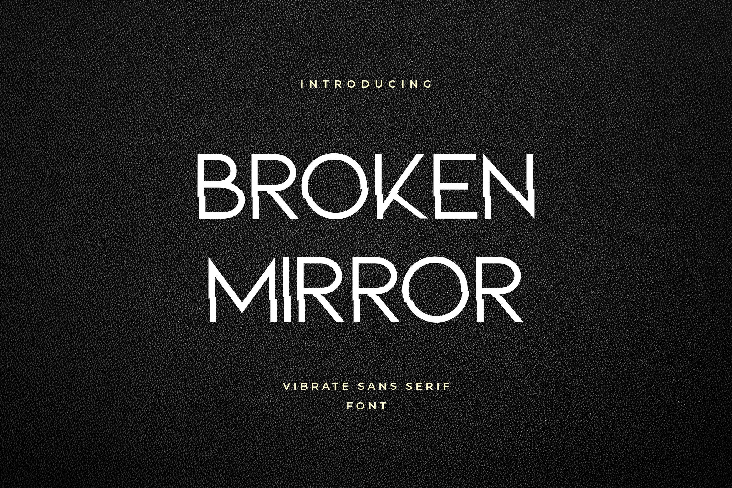 Broken Mirror Font