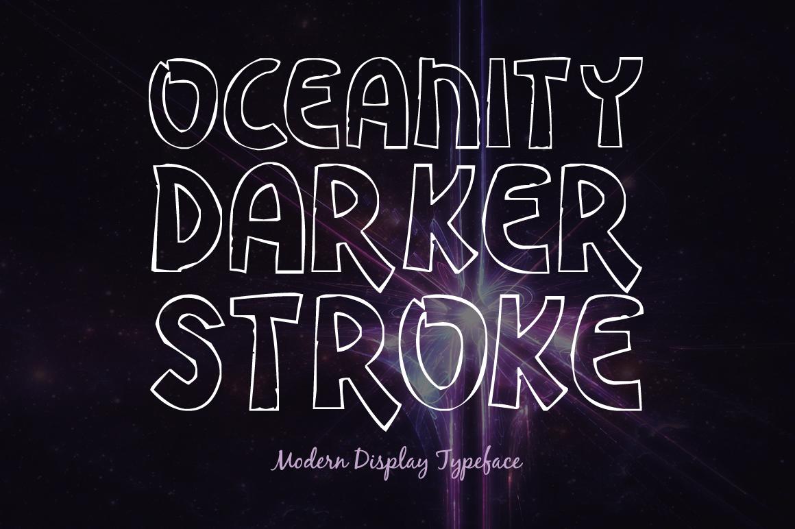 Oceanity Darker Stroke Font