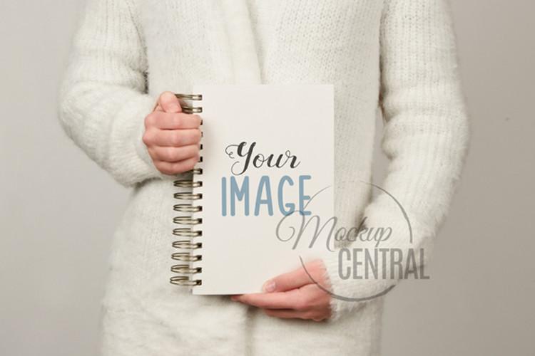 Blank Journal Notebook Sticker Mockup