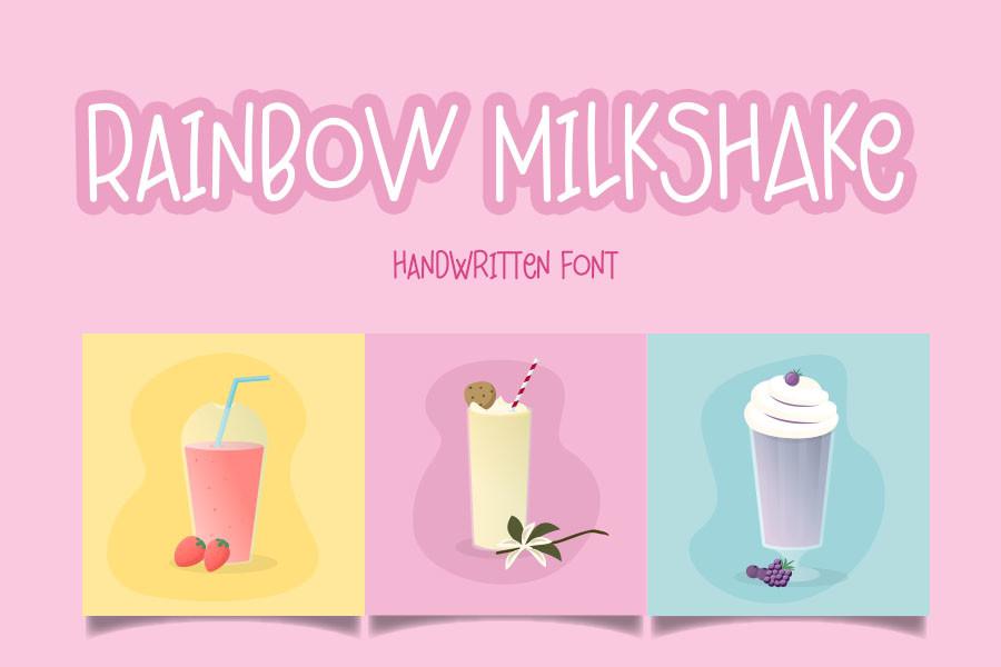 Rainbow Milkshake Font
