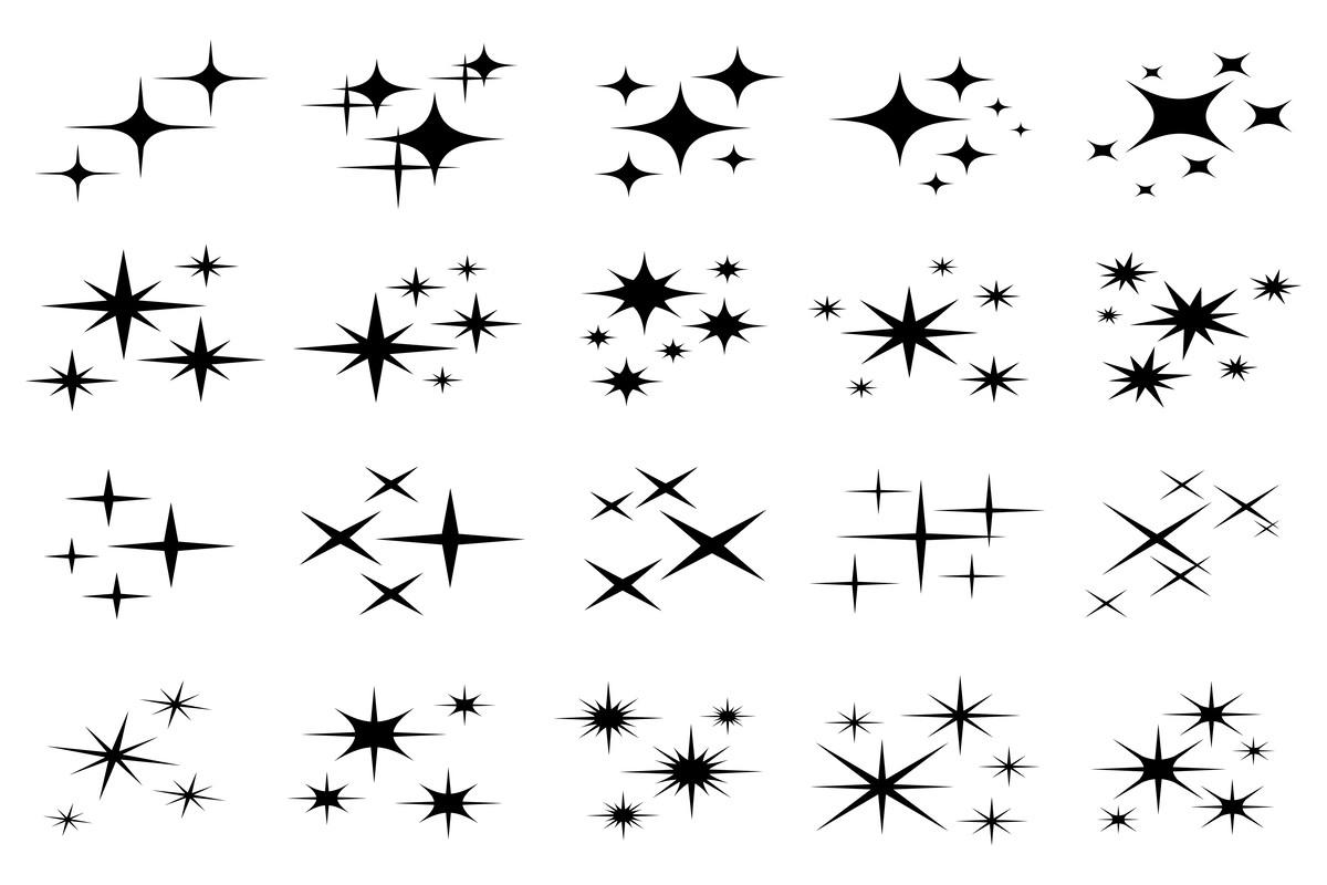 Shiny Sparks Silhouettes