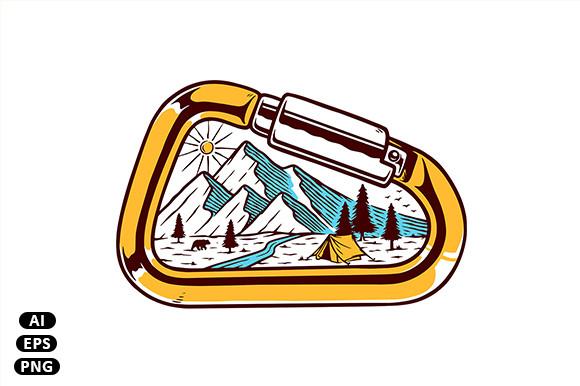 Camping on a Mountain Carabiner