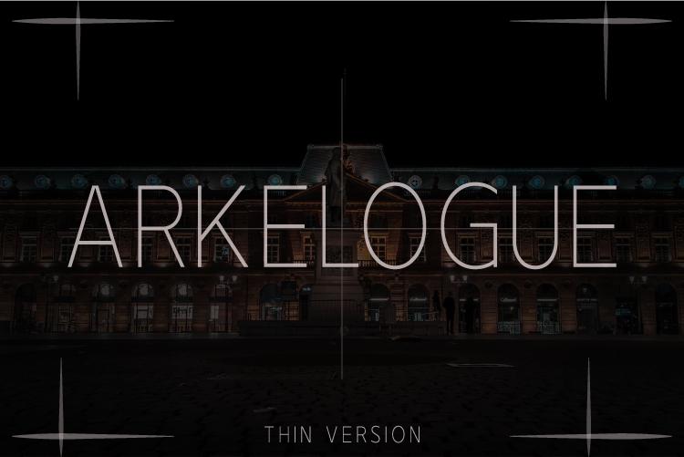 Arkelogue Thin Font