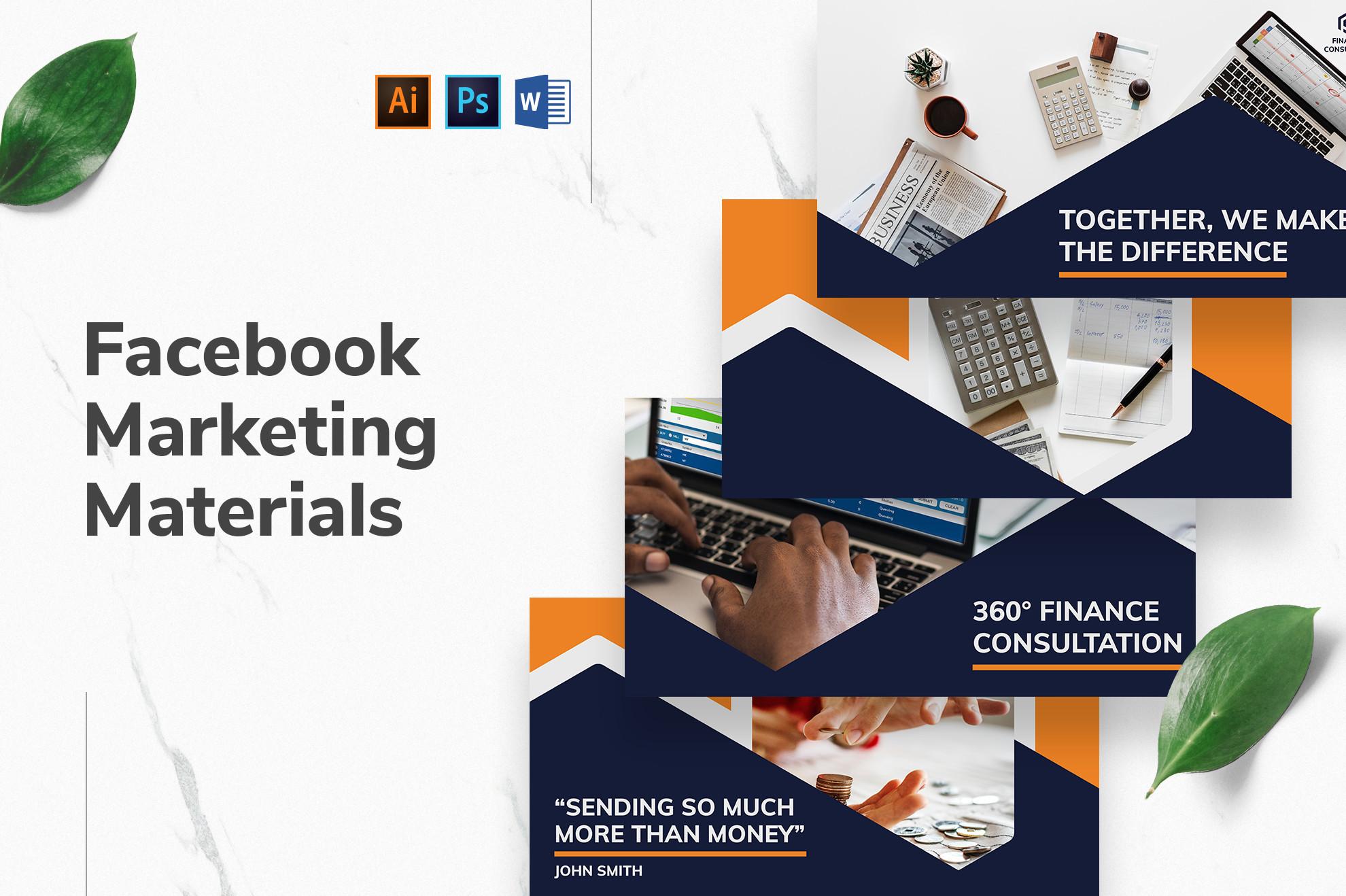 Finance Consultant Facebook Templates