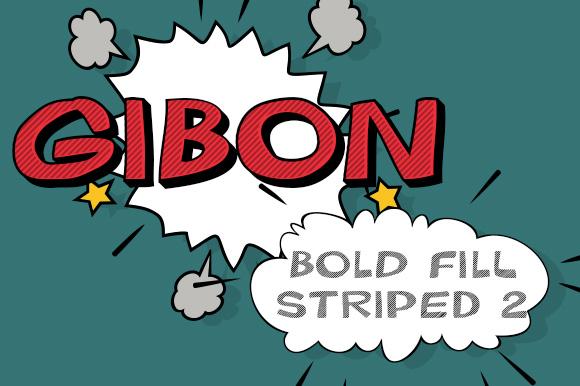 Gibon Bold Fill Striped 2 Font