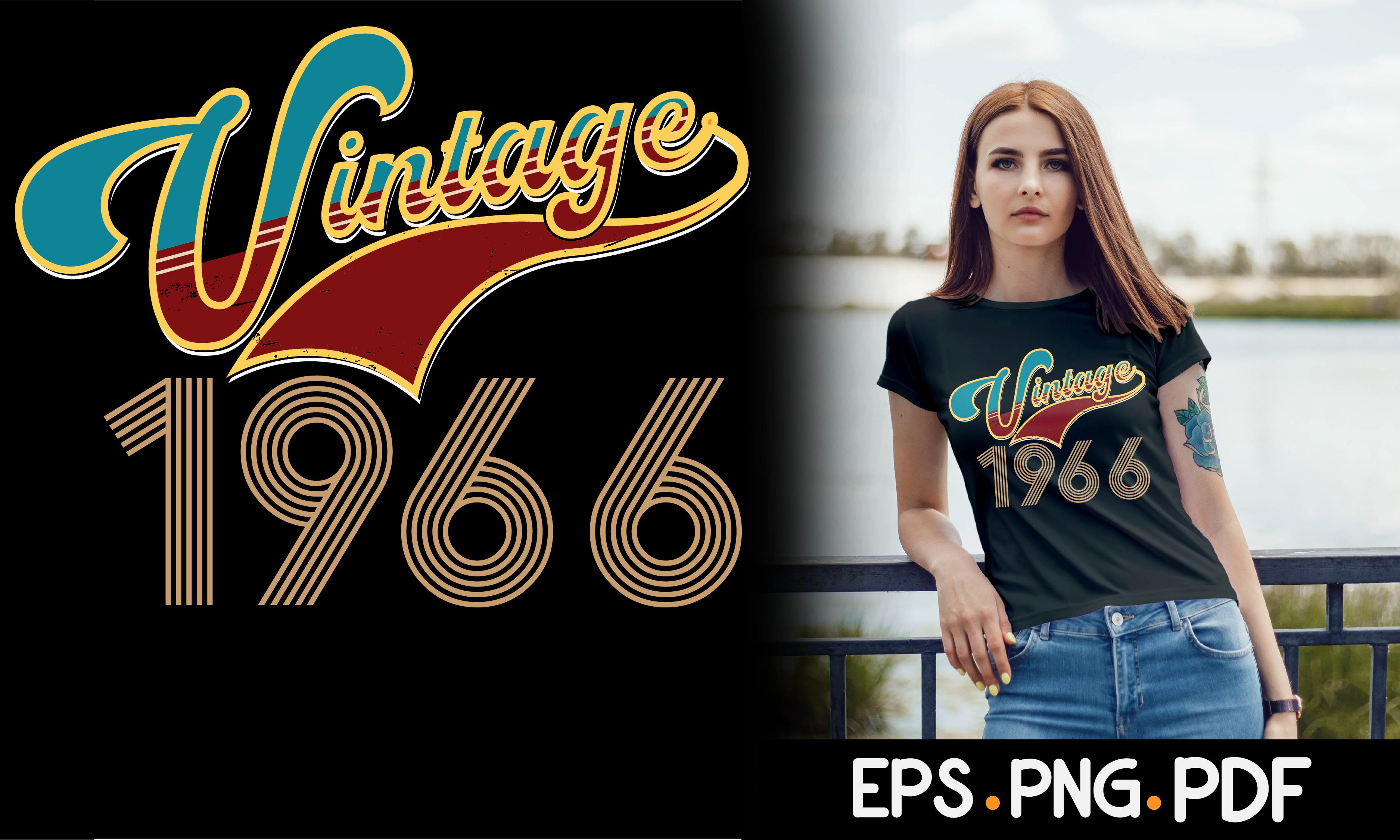 Vintage 1966 T Shirt Birthday