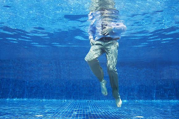 Businessman Underwater