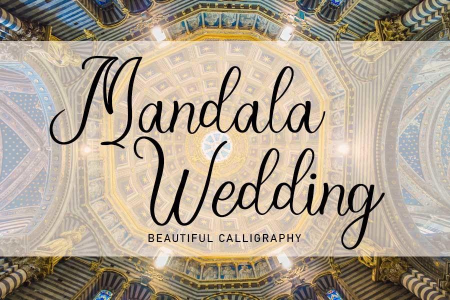 Mandala Wedding Font