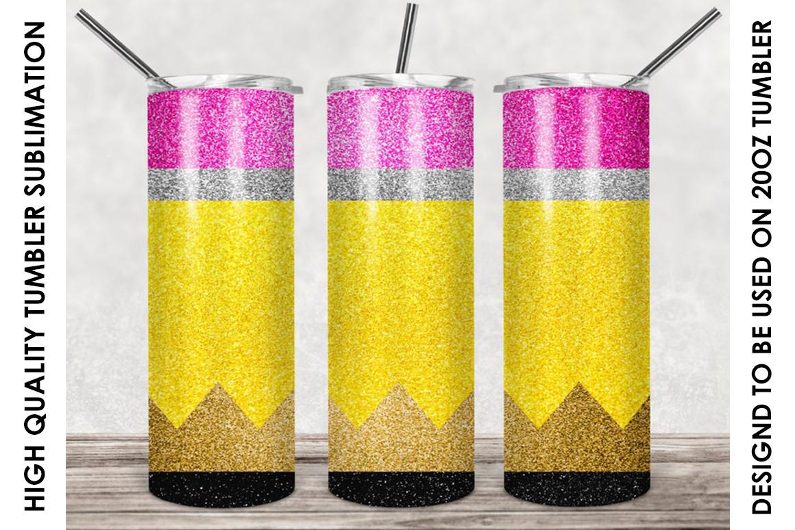 Glitter Pencil 20oz Skinny Tumbler