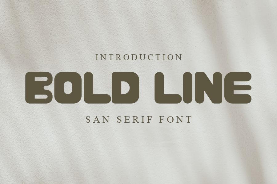Bold Line Font