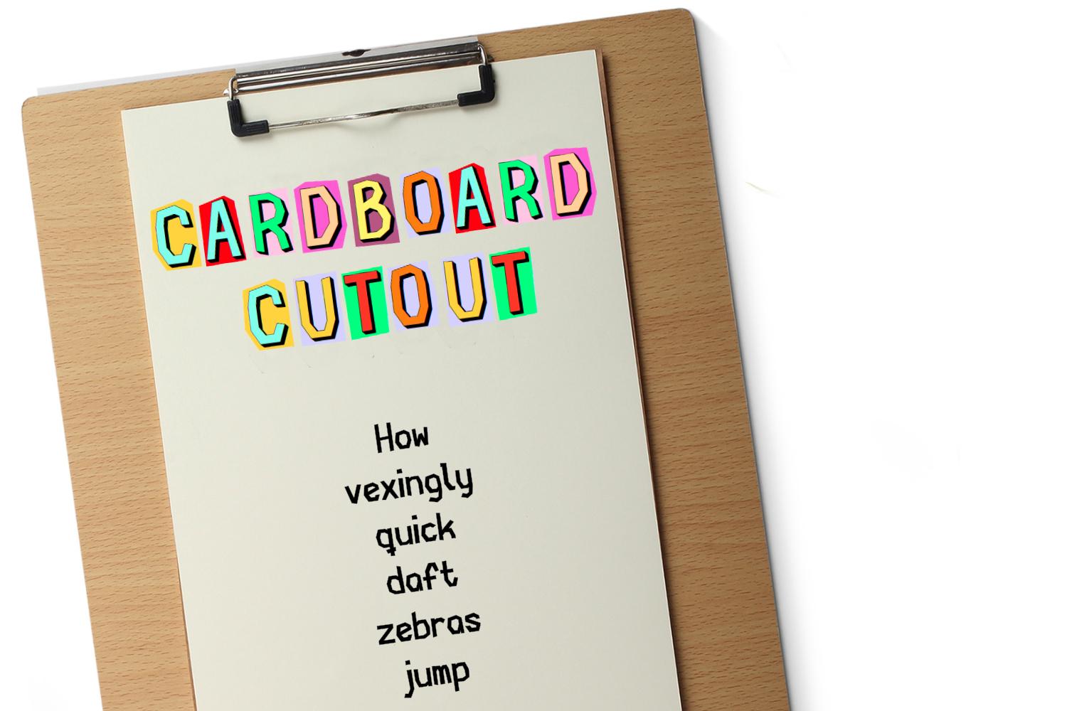 Cardboard Cutout Font