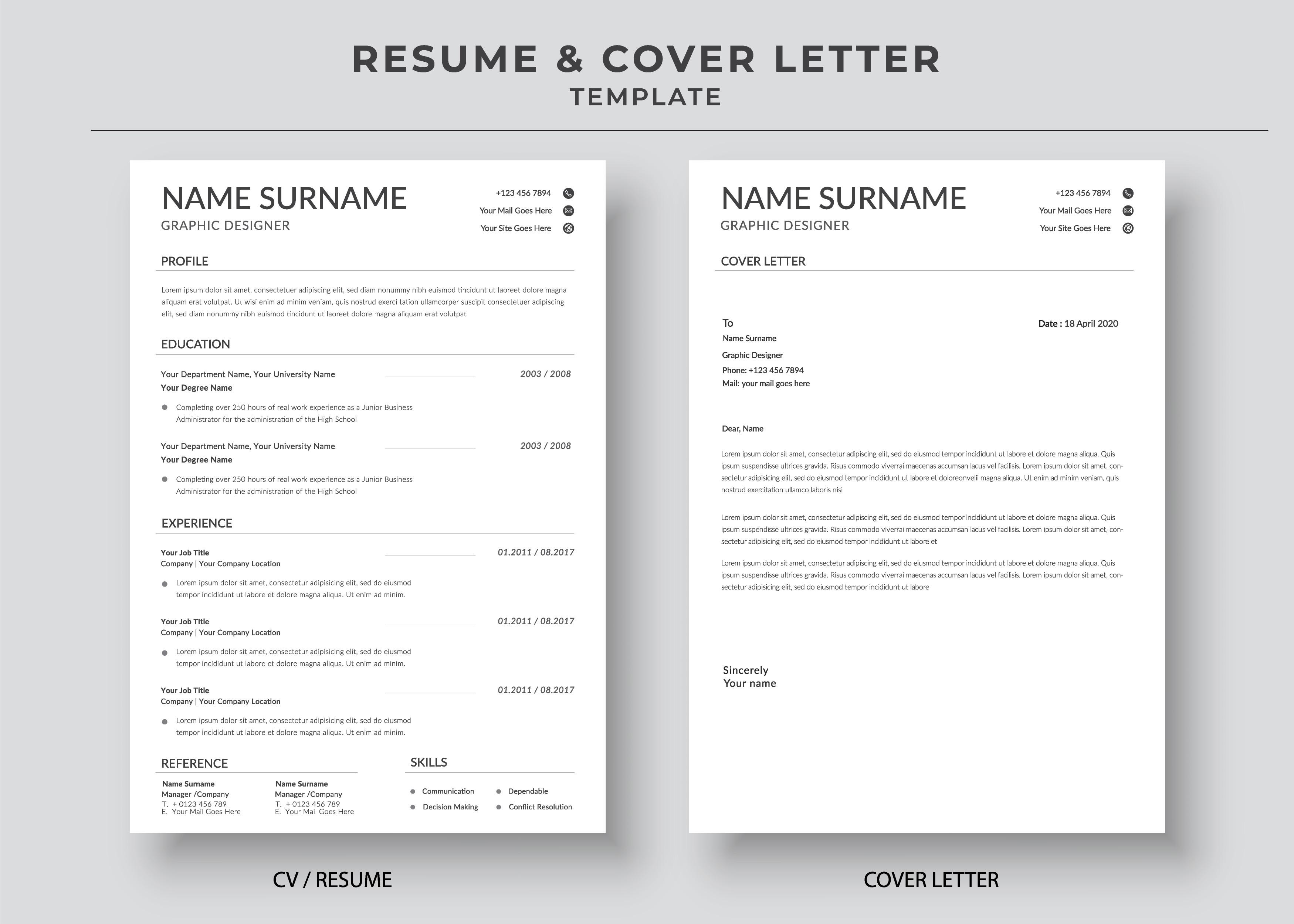 Resume and Cover Letter Template