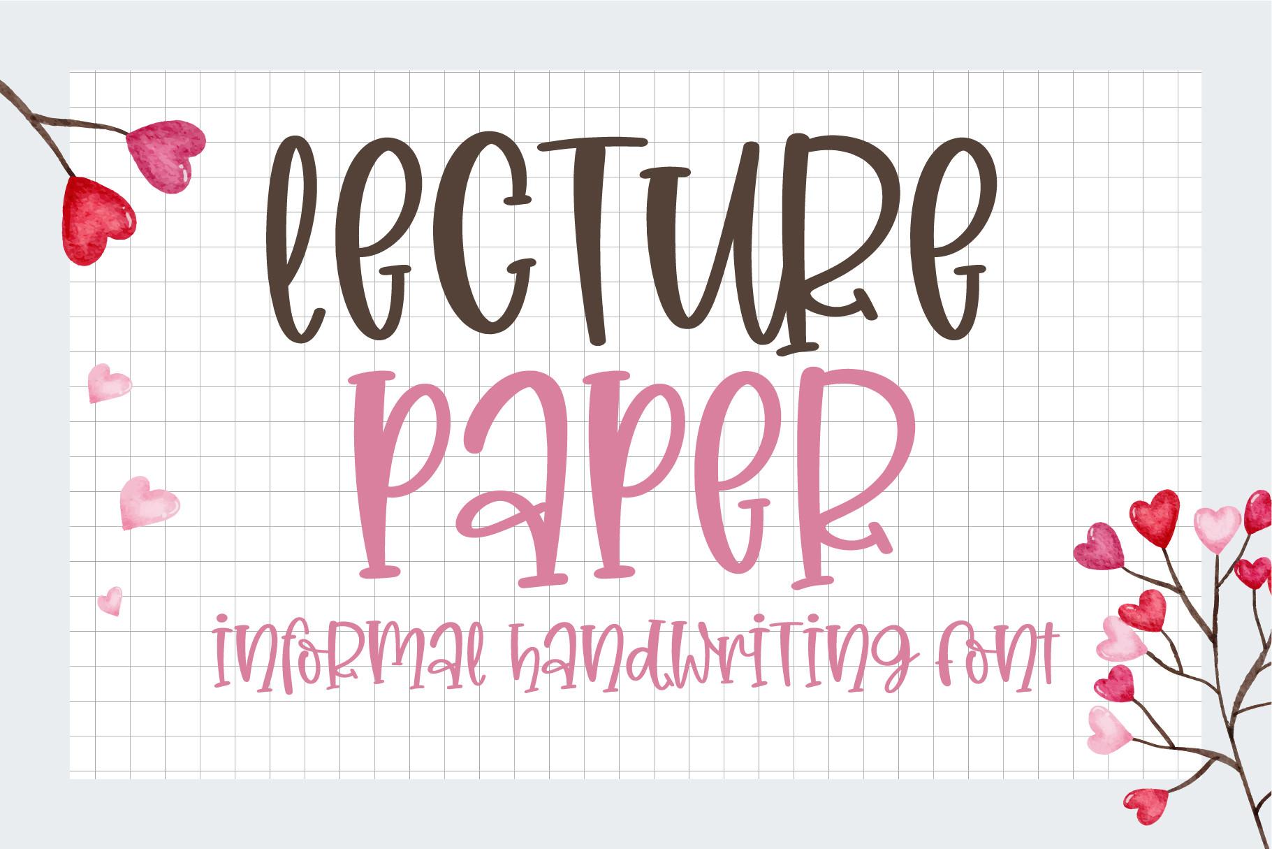 Lecture Paper Font