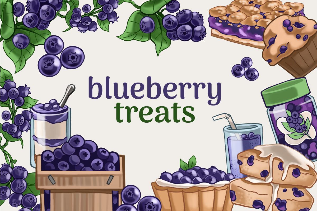 Blueberry Treats Clipart