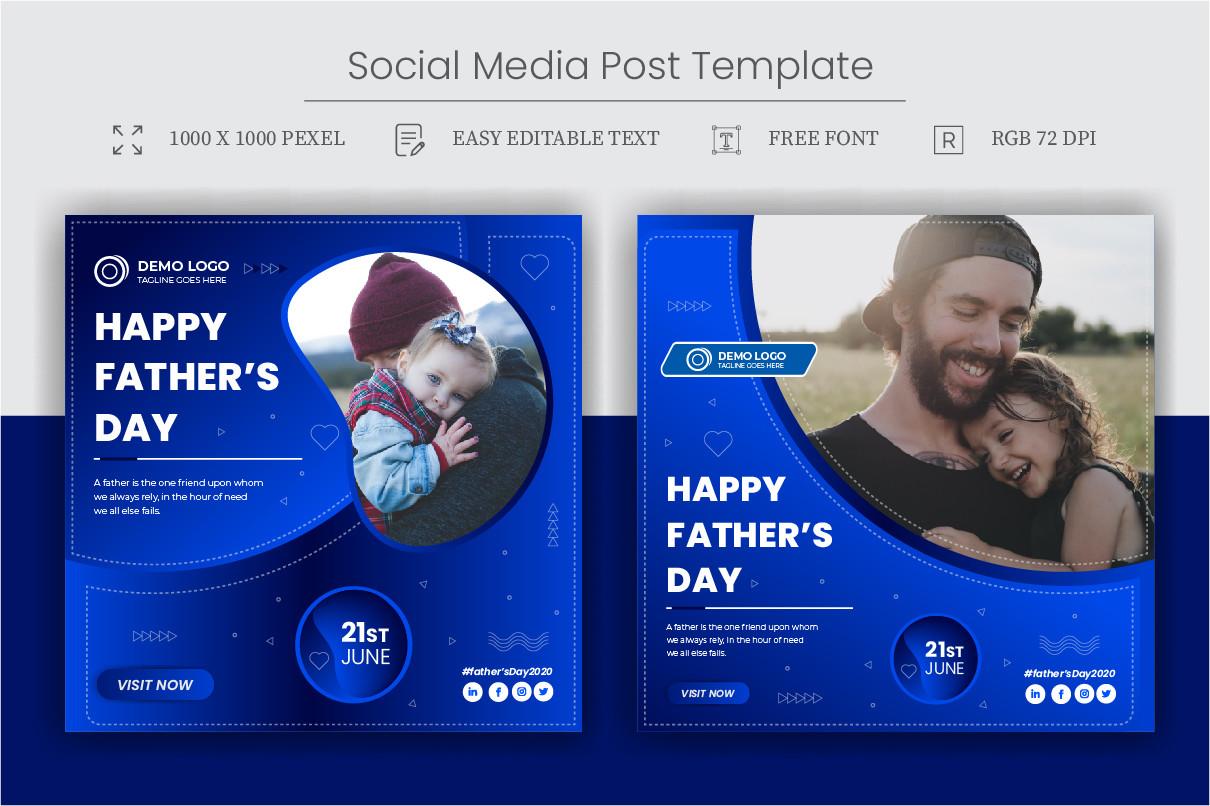 Father's Day Social Media Post Template
